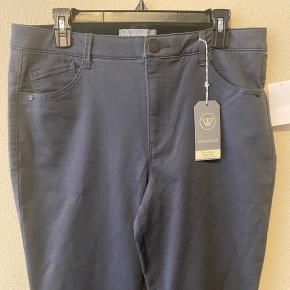 #46 Wit & Wisdom Shadow Gray High Rise Itty Bitty Boot Pants - Picture 4 of 9